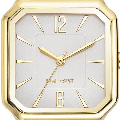 Nine West Women's White Strap Watch - NW3384GPWT