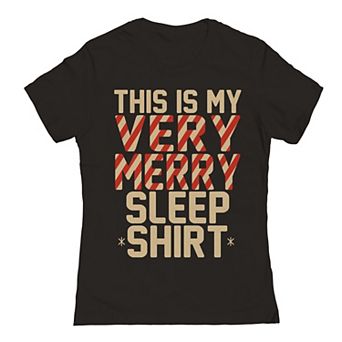 Women's This Is My Very Merry Sleep Shirt Graphic Tee