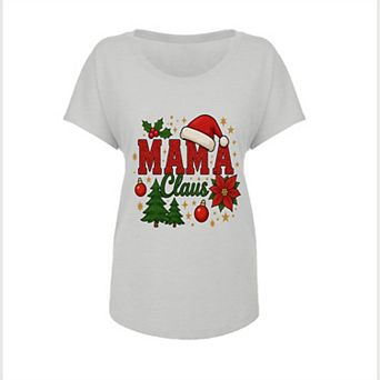 Women's Mama Claus Holiday Graphic Tee