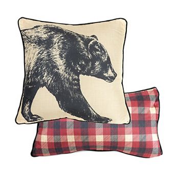 Donna Sharp Forest Point 2 pc Bear Print Pillow Set