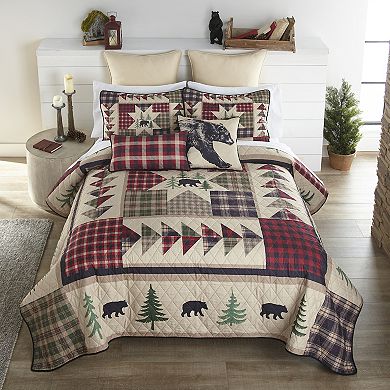 Donna Sharp Forest Point 2-Piece Bear Print Pillow Set
