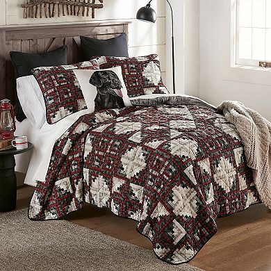Donna Sharp Log Cabin Star Labrador Decorative Pillow