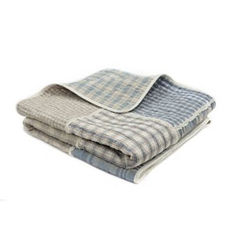 Donna Sharp Slate Cobblestone Patchwork Quilted Throw