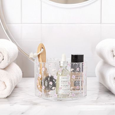 Milano Floral Print Rotating Cosmetics Container