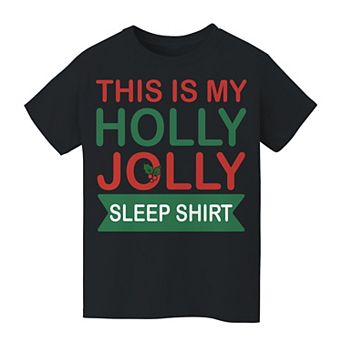 Kids 8-20 This Is My Holly Jolly Sleep Shirt Graphic Tee