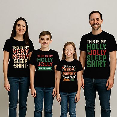 Kids 8-20 This Is My Very Merry Sleep Shirt Graphic Tee