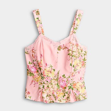 Women's LC Lauren Conrad V-Neck Lace Trim Tank Top