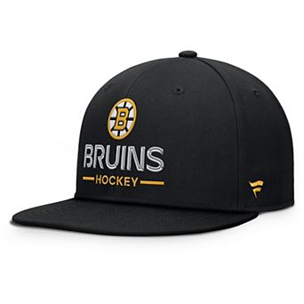 Men's Fanatics Black Boston Bruins Authentic Pro Rink Lockup Snapback Hat