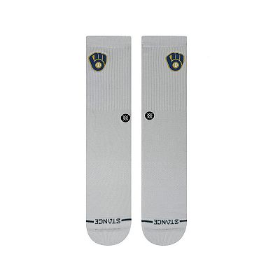 Unisex Stance Milwaukee Brewers White Crested Knit Crew Socks