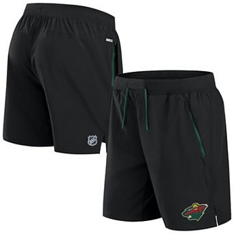 Men's Fanatics Black Minnesota Wild Authentic Pro Rink Performance Shorts