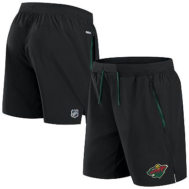 Men's Fanatics Black Minnesota Wild Authentic Pro Rink Performance Shorts