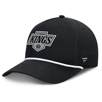 Men's Fanatics Black Los Angeles Kings Authentic Pro Rink Roper A-Frame Adjustable Hat