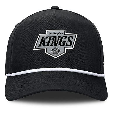 Men's Fanatics Black Los Angeles Kings Authentic Pro Rink Roper A-Frame Adjustable Hat