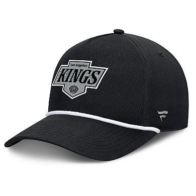 Men's Fanatics Black Los Angeles Kings Authentic Pro Rink Roper A-Frame Adjustable Hat