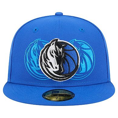 Men's New Era Blue Dallas Mavericks Tri-Hit 59Fifty Fitted Hat