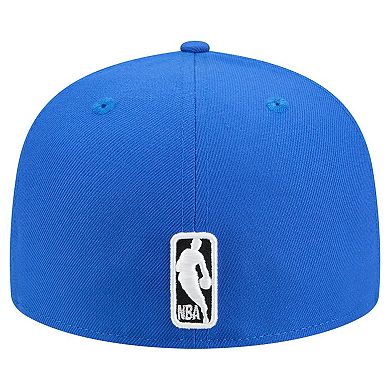 Men's New Era Blue Dallas Mavericks Tri-Hit 59Fifty Fitted Hat