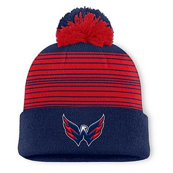 Men's Fanatics Navy Washington Capitals Fundamental Spirit Cuffed Pom Knit Hat