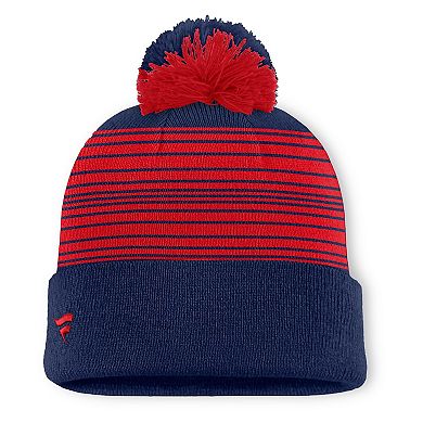Men's Fanatics Navy Washington Capitals Fundamental Spirit Cuffed Pom Knit Hat