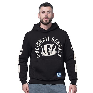 Men's Starter Black Cincinnati Bengals Handoff Fleece Hoodie Sweatshirt