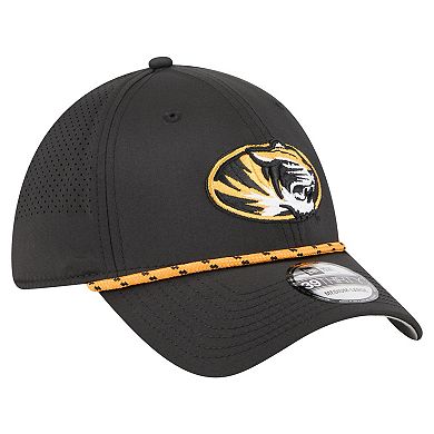 Men's New Era Black Missouri Tigers Rope 39THIRTY Flex Hat