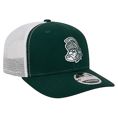 Men's New Era Green Michigan State Spartans Team 9SEVENTY COOLERA Trucker Adjustable Hat