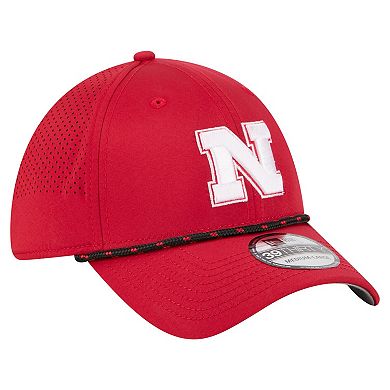 Men's New Era Scarlet Nebraska Huskers Rope 39THIRTY Flex Hat