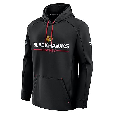 Men's Fanatics Black Chicago Blackhawks Authentic Pro Rink Hoodie