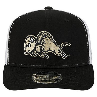Men's New Era Black Colorado Buffaloes Team 9SEVENTY COOLERA Trucker Adjustable Hat