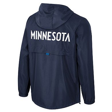 Unisex Stadium Essentials Navy Minnesota Timberwolves Compete Quarter-Zip Hoodie Jacket