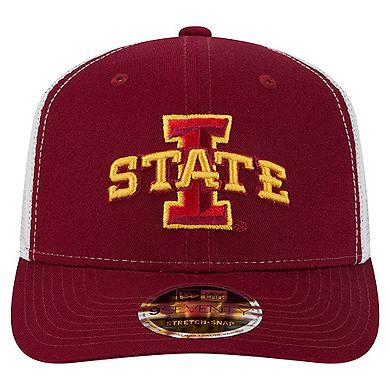 Men's New Era Cardinal Iowa State Cyclones Team 9SEVENTY COOLERA Trucker Adjustable Hat