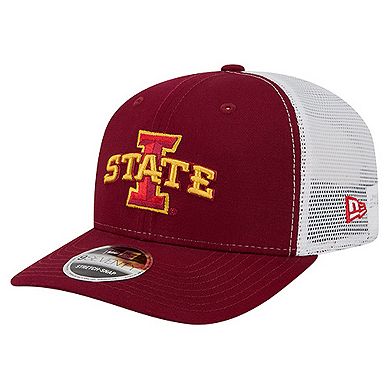 Men's New Era Cardinal Iowa State Cyclones Team 9SEVENTY COOLERA Trucker Adjustable Hat