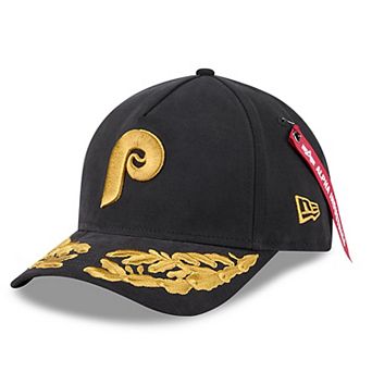Men's New Era x Alpha Industries Black Philadelphia Phillies A-Frame 9FORTY Adjustable Hat