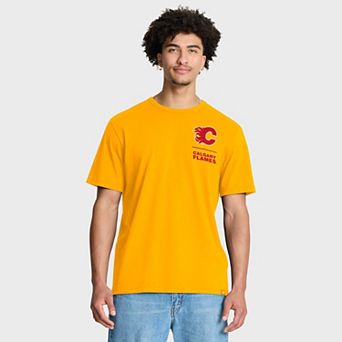 Men's Fanatics Gold Calgary Flames Crash The Net Legacy T-Shirt