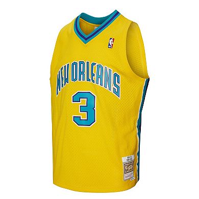 Men's Mitchell & Ness Chris Paul Gold New Orleans Hornets 2005/06 Hardwood Classics Swingman Jersey