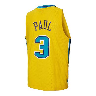 Men's Mitchell & Ness Chris Paul Gold New Orleans Hornets 2005/06 Hardwood Classics Swingman Jersey