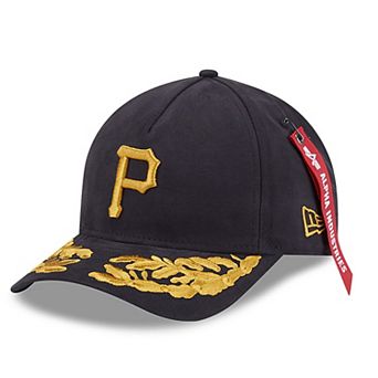 Men's New Era x Alpha Industries Black Pittsburgh Pirates A-Frame 9FORTY Adjustable Hat
