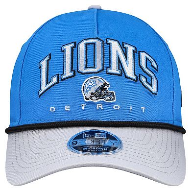 Toddler New Era Blue/Gray Detroit Lions Arch COOLERA 9FORTY A-Frame Adjustable Hat