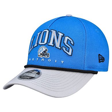 Toddler New Era Blue/Gray Detroit Lions Arch COOLERA 9FORTY A-Frame Adjustable Hat