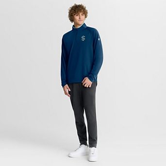 Men's Fanatics Deep Sea Blue Seattle Kraken Authentic Pro Rink Training Quarter-Zip Pullover