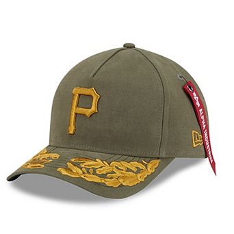Men's New Era x Alpha Industries Olive Pittsburgh Pirates A-Frame 9FORTY Adjustable Hat