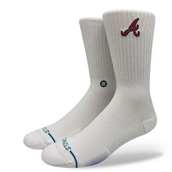 Unisex Stance Atlanta Braves White Crested Knit Crew Socks