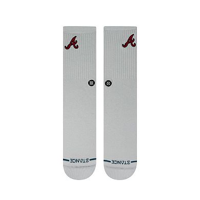 Unisex Stance Atlanta Braves White Crested Knit Crew Socks