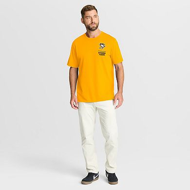 Men's Fanatics Gold Pittsburgh Penguins Crash The Net Legacy T-Shirt