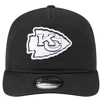 Men's New Era Black/White Kansas City Chiefs 19TWENTY Adjustable Hat