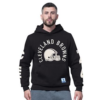 Men's Starter Black Cleveland Browns Handoff Fleece Hoodie Sweatshirt