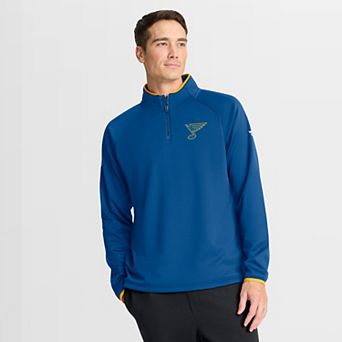 Men's Fanatics Blue St. Louis Blues Authentic Pro Rink Raglan Quarter-Zip Pullover