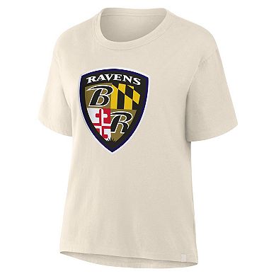 Women's Fanatics Cream Baltimore Ravens Dove Legacy T-Shirt