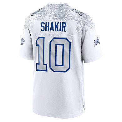 Men's Nike Khalil Shakir White Buffalo Bills 2025 Rivalries Collection Game Jersey