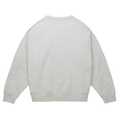 Women's Mitchell & Ness Heather Gray Dallas Stars Hockey Night Sweatshirt