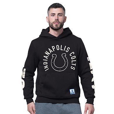 Men's Starter Black Indianapolis Colts Handoff Fleece Hoodie Sweatshirt